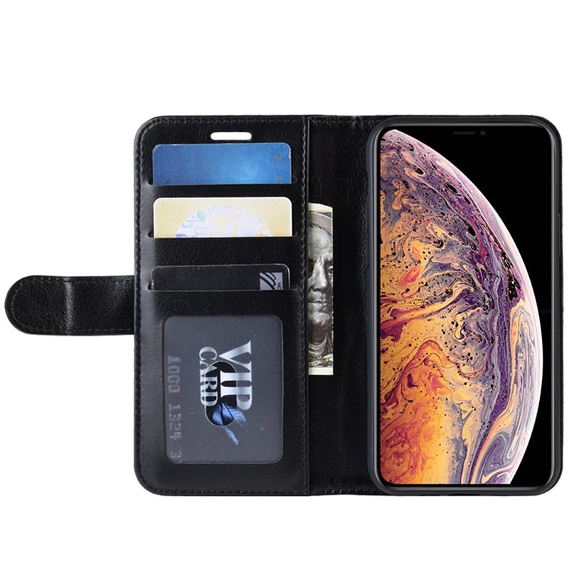 Custodia Portafoglio In Pelle Per Sony Xperia 10 / XA3 - Cover Con Chiusura Magnetica E Slot Per Carte - Nero