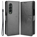 Custodia a Portafoglio con Tasca per Carte per Samsung Galaxy Z Fold4 - Nera