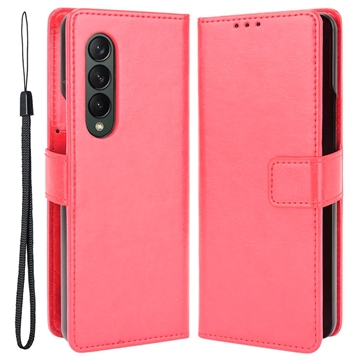 Custodia a Portafoglio con Tasca per Carte per Samsung Galaxy Z Fold4 - Rossa