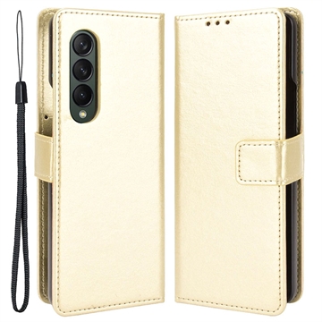 Custodia a Portafoglio con Tasca per Carte per Samsung Galaxy Z Fold4 - Color Oro