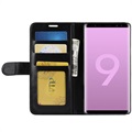 Custodia a Portafoglio per Samsung Galaxy Note9 con Supporto - Nera
