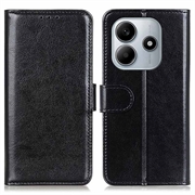 Custodia a portafoglio con chiusura magnetica per Xiaomi Redmi Note 14 4G - Nera