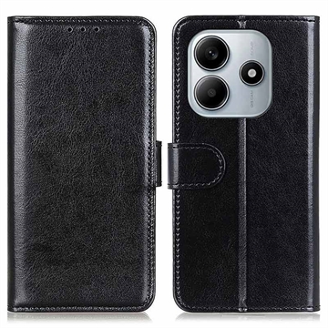 Custodia a portafoglio con chiusura magnetica per Xiaomi Redmi Note 14 4G - Nera