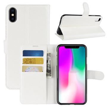 Custodia a Portafoglio con Chiusura Magnetica per iPhone XR - Bianca