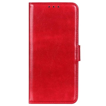 Custodia a Portafoglio con Chiusura Magnetica per iPhone 15 - Rossa