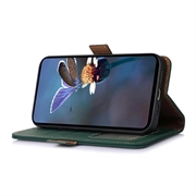 Samsung Galaxy S26+ Custodia in pelle a portafoglio con RFID - Verde