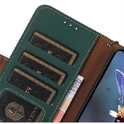 Samsung Galaxy S26+ Custodia in pelle a portafoglio con RFID - Verde