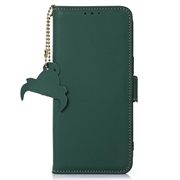 Samsung Galaxy S26+ Custodia in pelle a portafoglio con RFID - Verde
