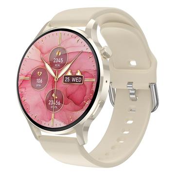 Watch3 pro 1,3" AMOLED Smart Watch con cassa in metallo Bluetooth Bracciale salute donna con monitoraggio della frequenza cardiaca - Argento