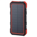 Power Bank Solare/Caricabatterie Wireless Resistente all'Acqua - 20000mAh - Rosso