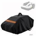 Copertura impermeabile in tessuto Oxford 600D per tosaerba robotizzato - 56x43x31 cm - Nero / Arancione
