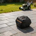Copertura impermeabile in tessuto Oxford 600D per tosaerba robotizzato - 56x43x31 cm - Nero / Arancione