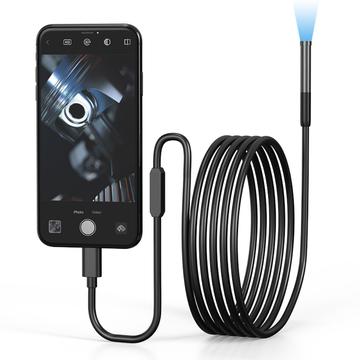 Fotocamera endoscopica impermeabile da 8 mm per iPhone, iPad, smartphone, tablet - 3 m
