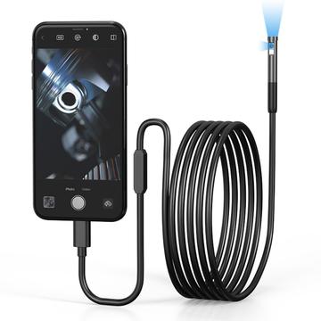 Fotocamera endoscopica impermeabile da 8 mm per iPhone, iPad, smartphone, tablet - 1m
