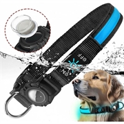 Collare impermeabile a LED per cani con supporto Apple AirTag 1/2 - Grande 38-60 cm