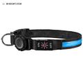 Collare impermeabile a LED per cani con supporto Apple AirTag 1/2 - Grande 38-60 cm