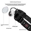 Collare impermeabile a LED per cani con supporto Apple AirTag 1/2 - Grande 38-60 cm