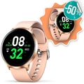 Smartwatch Impermeabile con Frequenza Cardiaca K12 - Rosa Oro