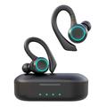 Auricolari sportivi wireless impermeabili con sensore tattile - Nero