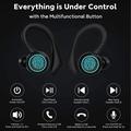 Auricolari sportivi wireless impermeabili con sensore tattile - Nero