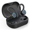 Auricolari sportivi wireless impermeabili con sensore tattile - Nero