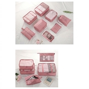 Set di borse da viaggio impermeabili - 8 pezzi - Rosa