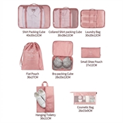 Set di borse da viaggio impermeabili - 8 pezzi - Rosa