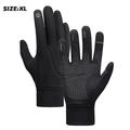 Guanti invernali impermeabili per ciclismo e corsa / Guanti con touch - XL - Nero