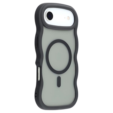 Custodia ibrida magnetica con bordo ondulato per iPhone Air - Nera