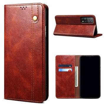 Custodia a Portafoglio Waxy Series per Xiaomi 11T/11T Pro - Marrone