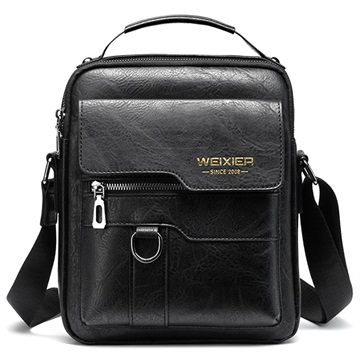 Multifunctional Universal Leather Shoulder Bag - Black