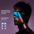 Occhiali da sole da ciclismo West Biking YP0703195 UV400 con aste regolabili - Blu ghiaccio / Beige