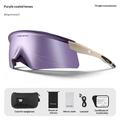 Occhiali da sole da ciclismo West Biking YP0703195 UV400 con aste regolabili - Viola / Beige