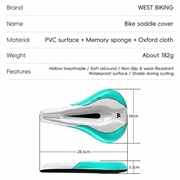 West Biking YP0801256 Coprisella in memory foam per bicicletta