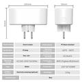 Spina intelligente WiFi con monitoraggio dell\'energia - 16A - Bianco