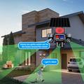 Telecamera di sicurezza PTZ a 3 obiettivi con alimentazione solare e Wi-Fi, dotata di sistema di allarme intelligente