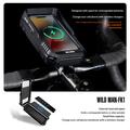 Borsa impermeabile per telefono da bici Wild Man FK1 con supporto girevole a 360° in alluminio - 4.7-6.7" - Nero