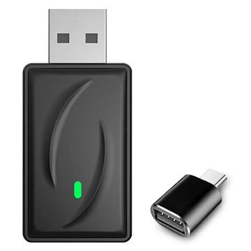 Dongle USB wireless CarPlay e Android Auto 2-in-1 con adattatore USB-C