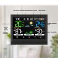 Stazione meteorologica wireless con schermo tattile a colori e sveglia - Nero