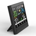 Stazione meteorologica wireless con schermo tattile a colori e sveglia - Nero