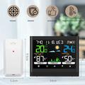 Stazione meteorologica wireless con schermo tattile a colori e sveglia - Nero