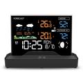 Stazione meteorologica wireless con display LCD - Per interni/esterni - Nera
