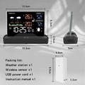 Stazione meteorologica wireless con display LCD - Per interni/esterni - Nera