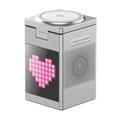 WiWU W043 caricabatterie wireless 5 in 1 con display a pixel RGB e altoparlante Bluetooth - Argento
