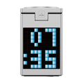 WiWU W043 caricabatterie wireless 5 in 1 con display a pixel RGB e altoparlante Bluetooth - Argento