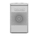 WiWU W043 caricabatterie wireless 5 in 1 con display a pixel RGB e altoparlante Bluetooth - Argento