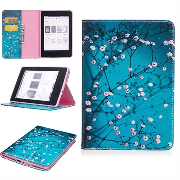 Custodia Folio serie Wonder per Amazon Kindle Paperwhite 3/2 (2015) - Fiori bianchi