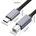 Cavo stampante intrecciato da USB-C a USB-B - 1.8m
