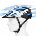 Casco da mountain bike Wozinsky con luce LED posteriore USB - L - Bianco / Nero
