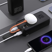 Power bank Wozinsky W8 30W da 30000mAh con tripla porta - Nero